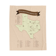 The Ultimate Texas BBQ Road Trip / Velveteen Plush Blanket