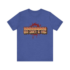 MMMM BBQ Sauce & Ribs/Unisex Jersey Short Sleeve Tee