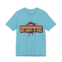 MMMM BBQ Sauce & Ribs/Unisex Jersey Short Sleeve Tee