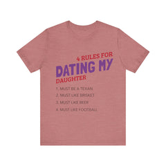 4 rules for dating my daughter / Unisex Jersey Short Sleeve Tee