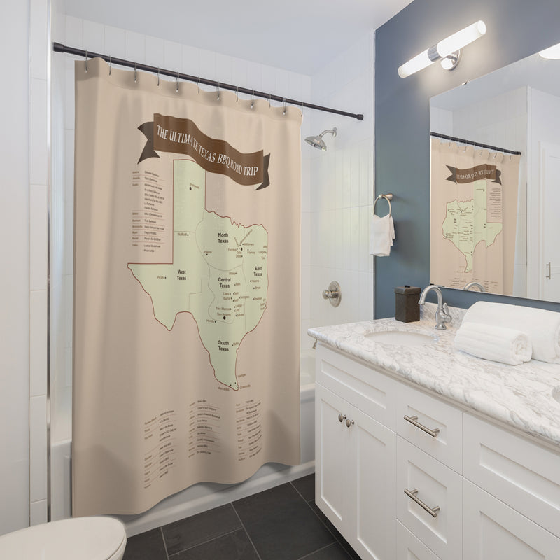 The Ultimate Texas BBQ Road Trip / Shower Curtains