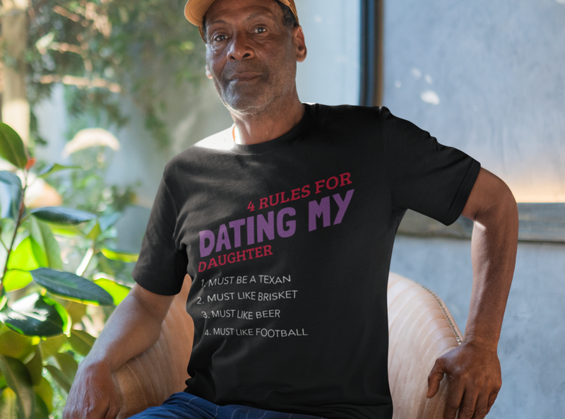 4 rules for dating my daughter / Unisex Jersey Short Sleeve Tee