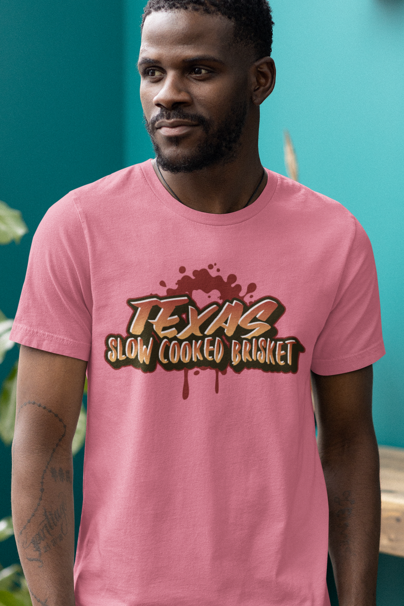 Texas slow cooked brisket. T-shirt