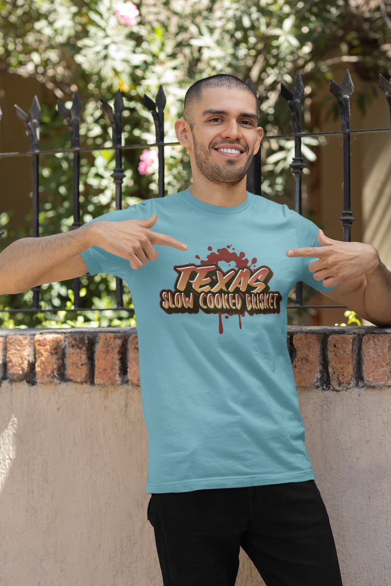 Texas slow cooked brisket. T-shirt