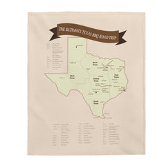 The Ultimate Texas BBQ Road Trip / Velveteen Plush Blanket